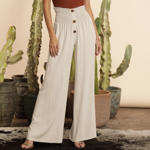 Vici Linen high waist button pants - Picture 8 of 8
